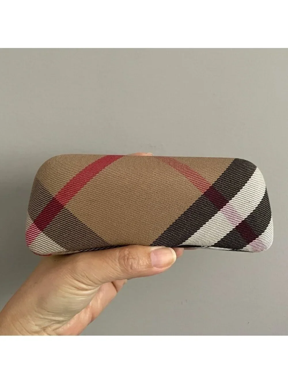 Burberry Nova Check Hard Eyeglasses Sunglasses Glasses Case 🇮🇹